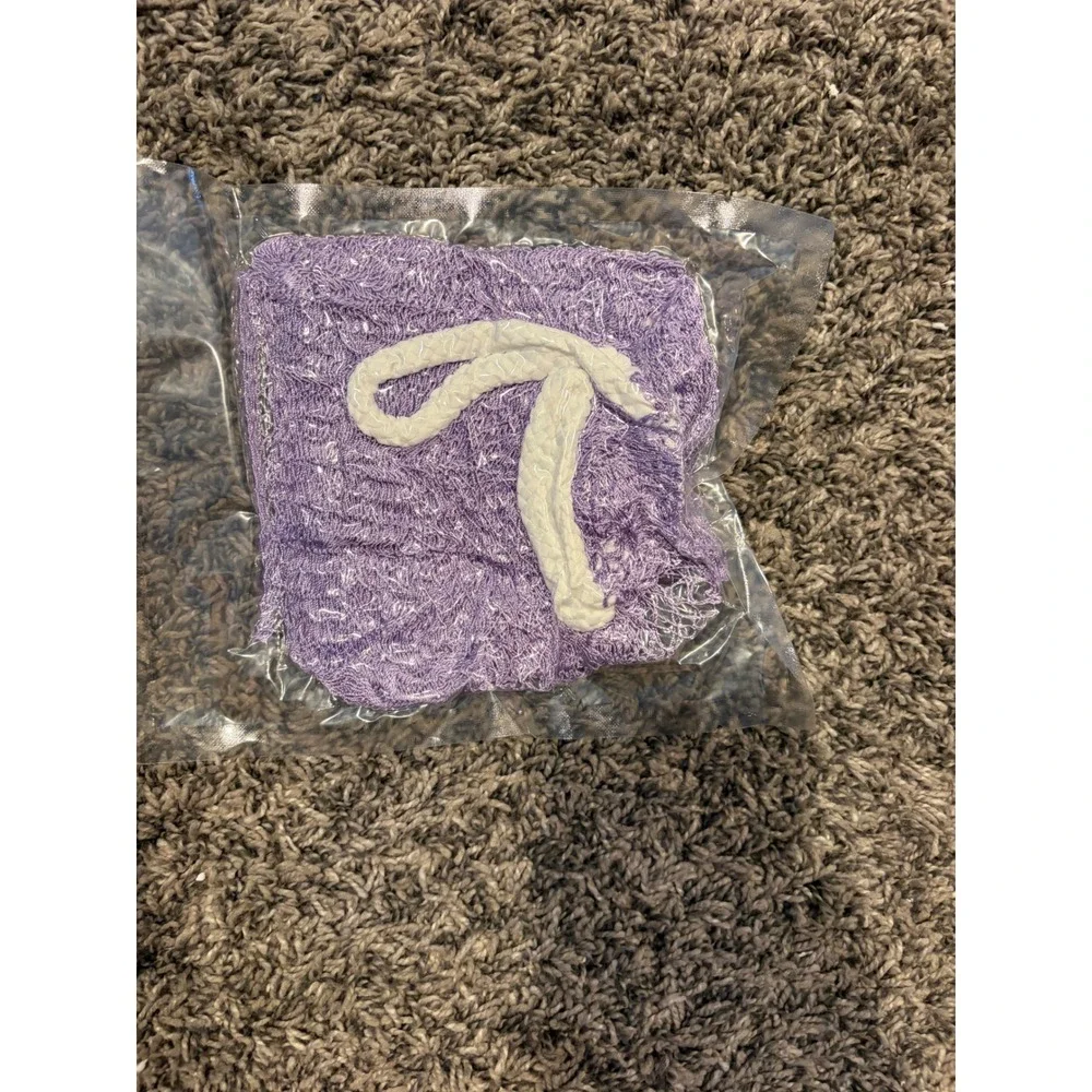 African Bath Sponge Exfoliating Net Washcloth Lilac Purple Refresh & Exfoliate